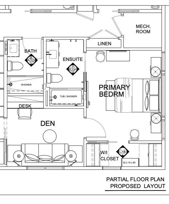 Ensuite Floor Plan - After