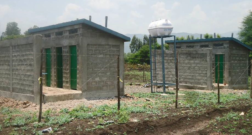 The final pit latrines.