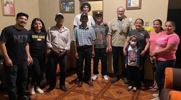    Welcoming committee, UC Berkeley Students with REIC Phil Bowman&nbsp; and representatives of the El Llanito Water Committee   