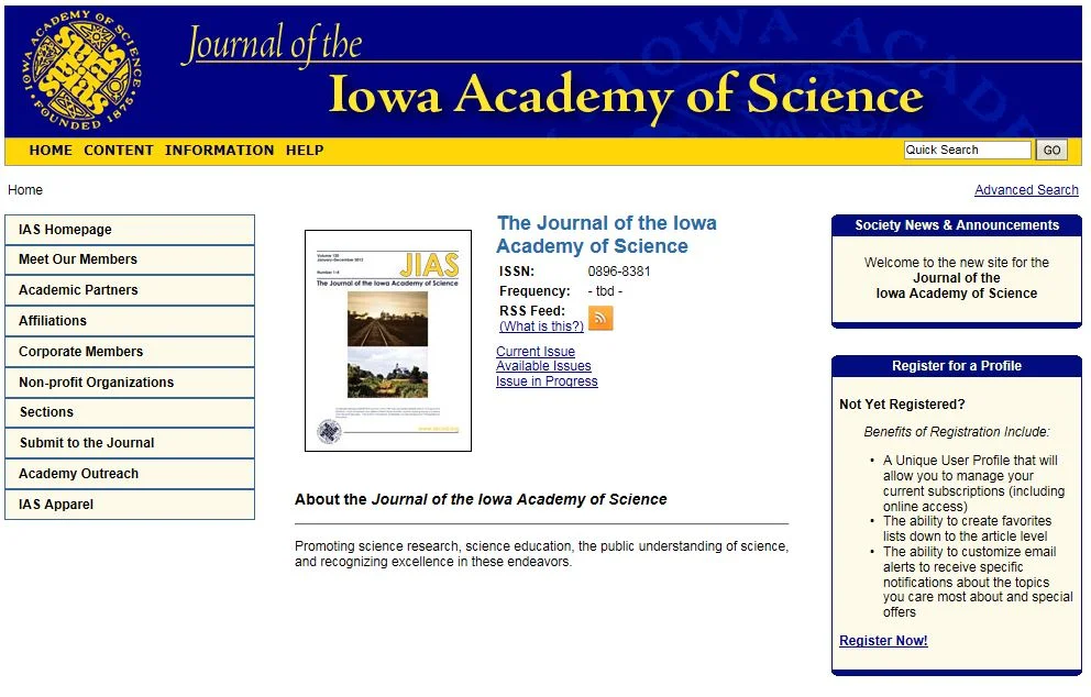Journal of the Iowa Academy of Science Homepage