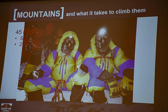Dr. Anderson and cousin on Mt. Everest.