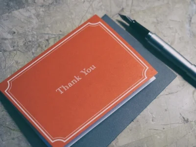 Sending thank you notes