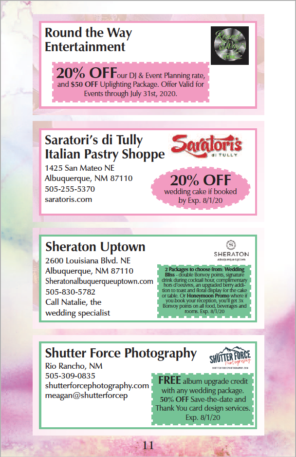 Deals From Wedding Vendors Nm Wedding Expos Deals From Wedding Vendors Nm Wedding Expos