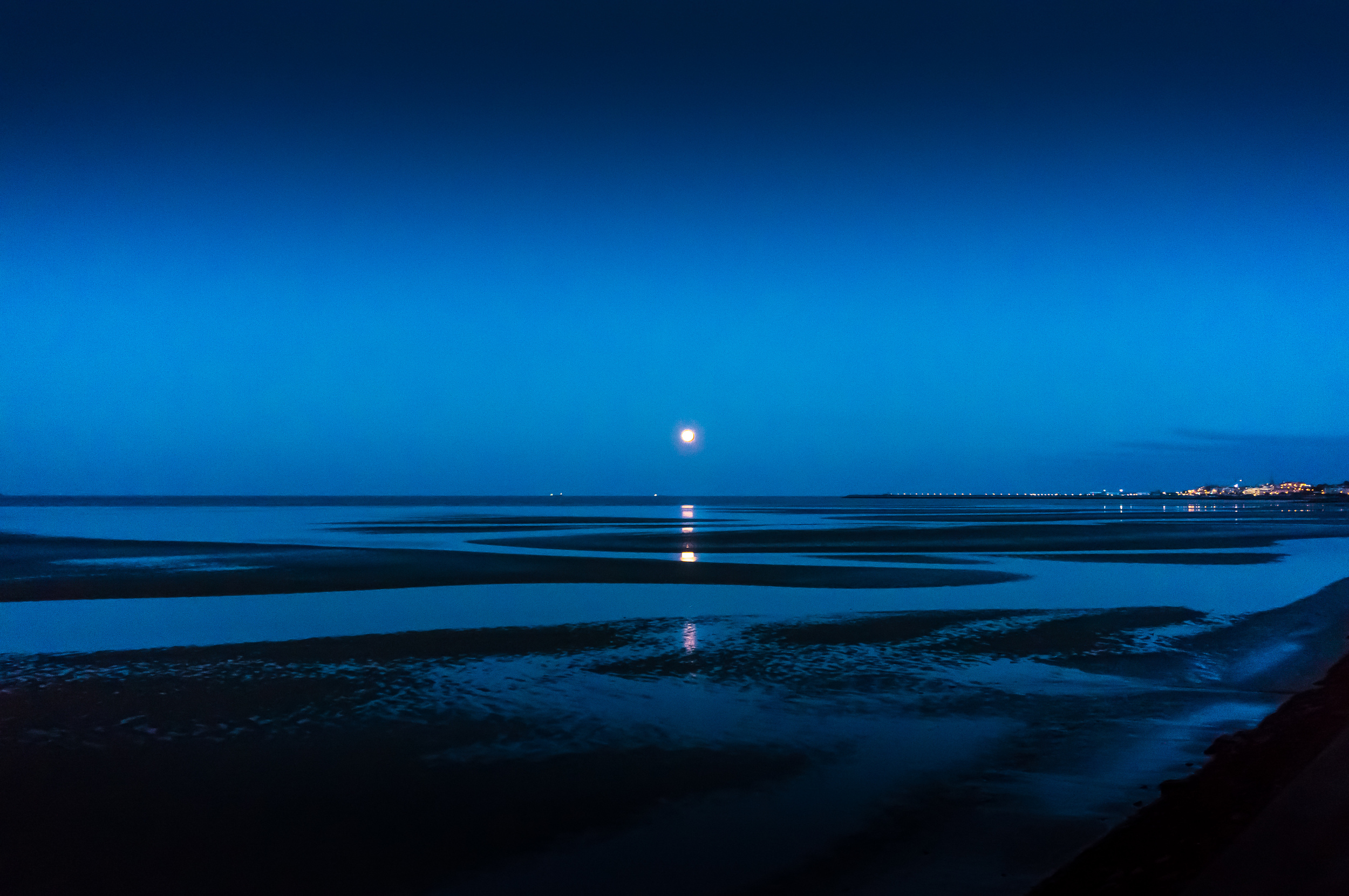 Moon rise on the bay