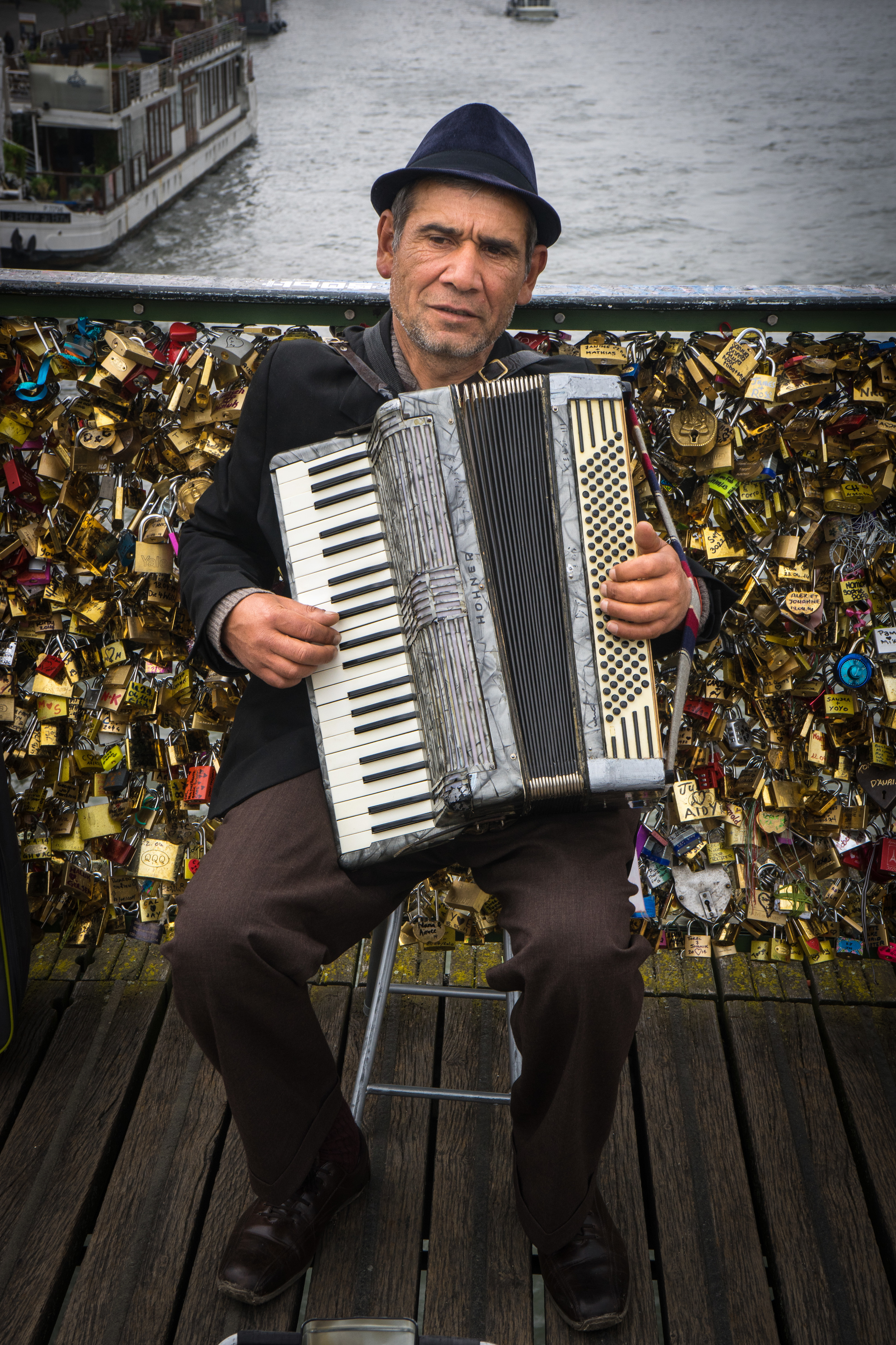 Busker closeup