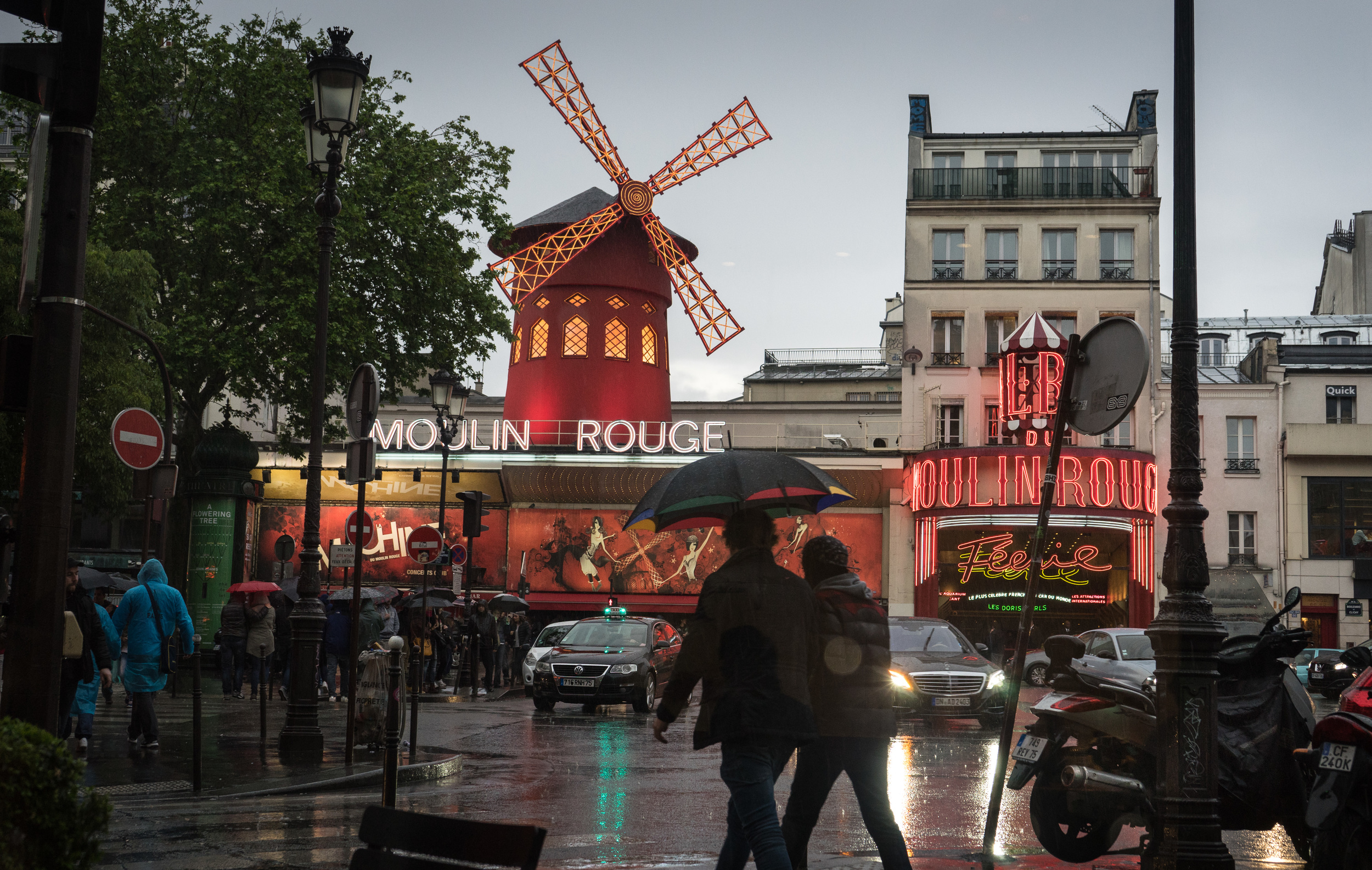 Rain at Moulin Rouge