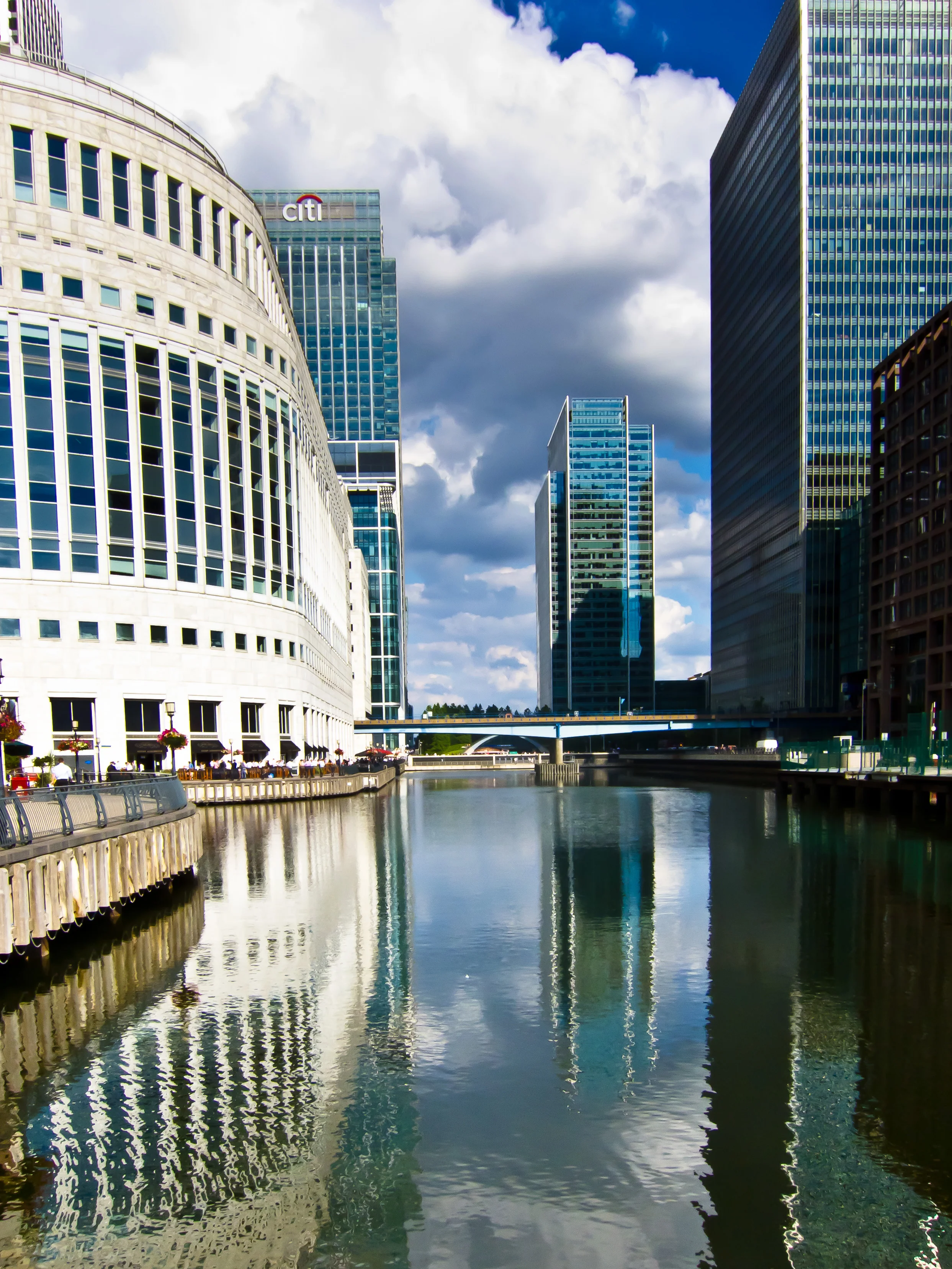 Canary Wharf where Ethan worked for MitaSimi Bank