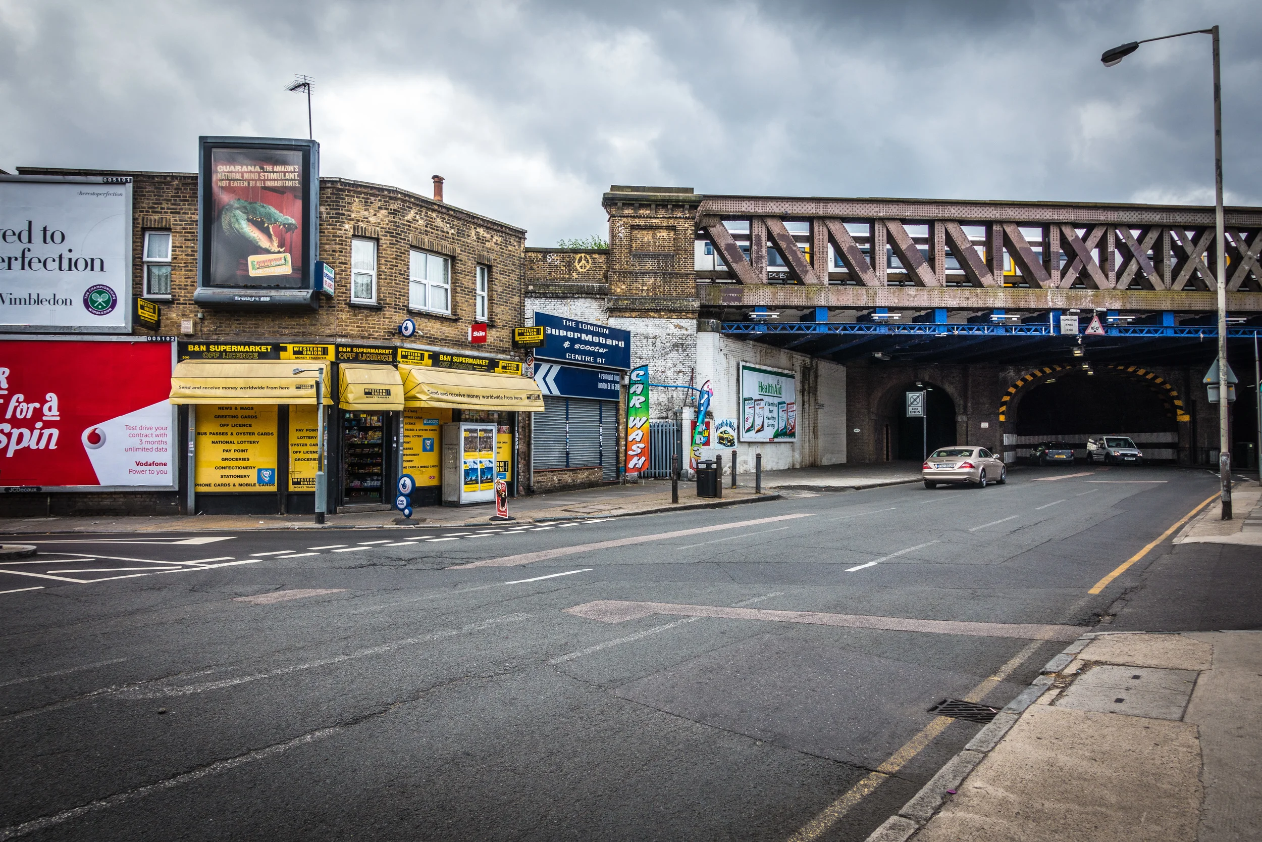 Sleeping rough under a bridge