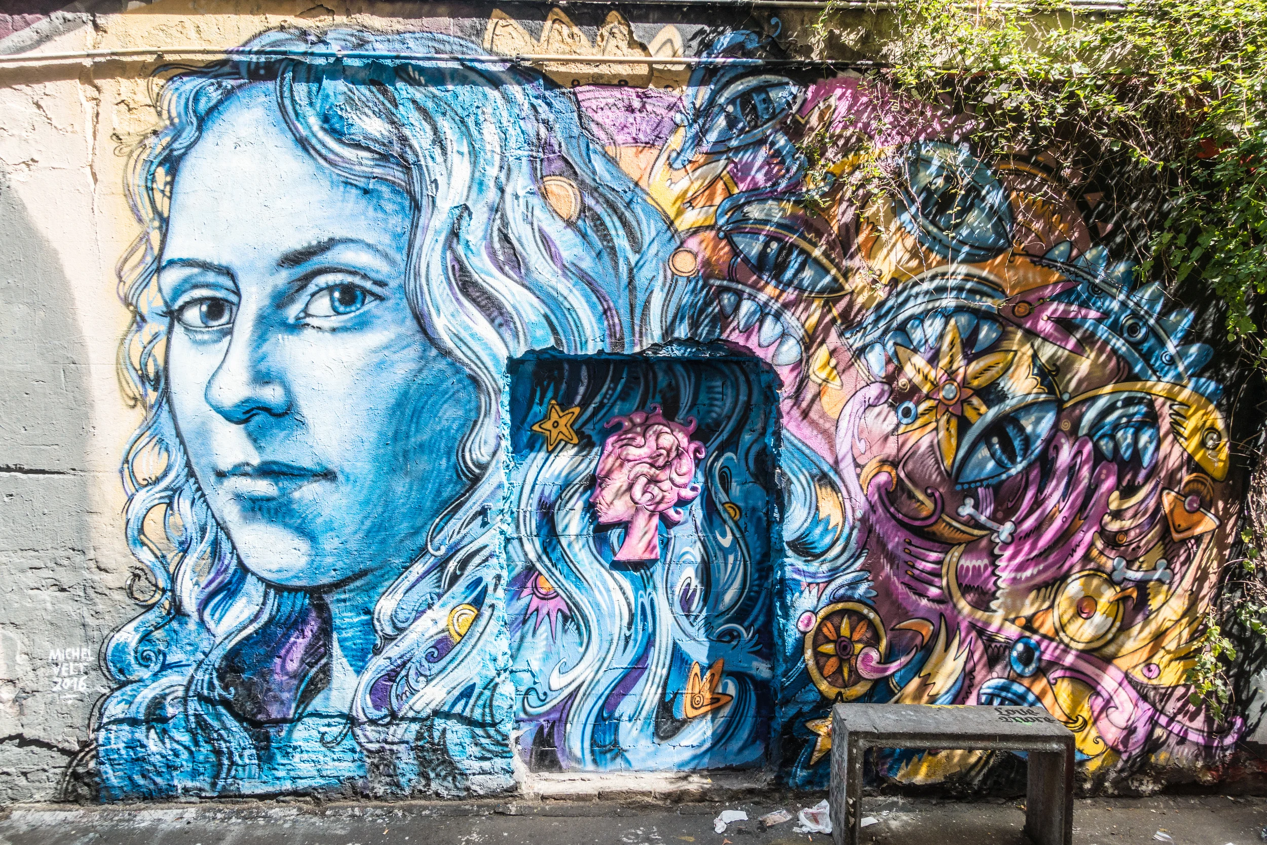 Courtyard mural in Mitte