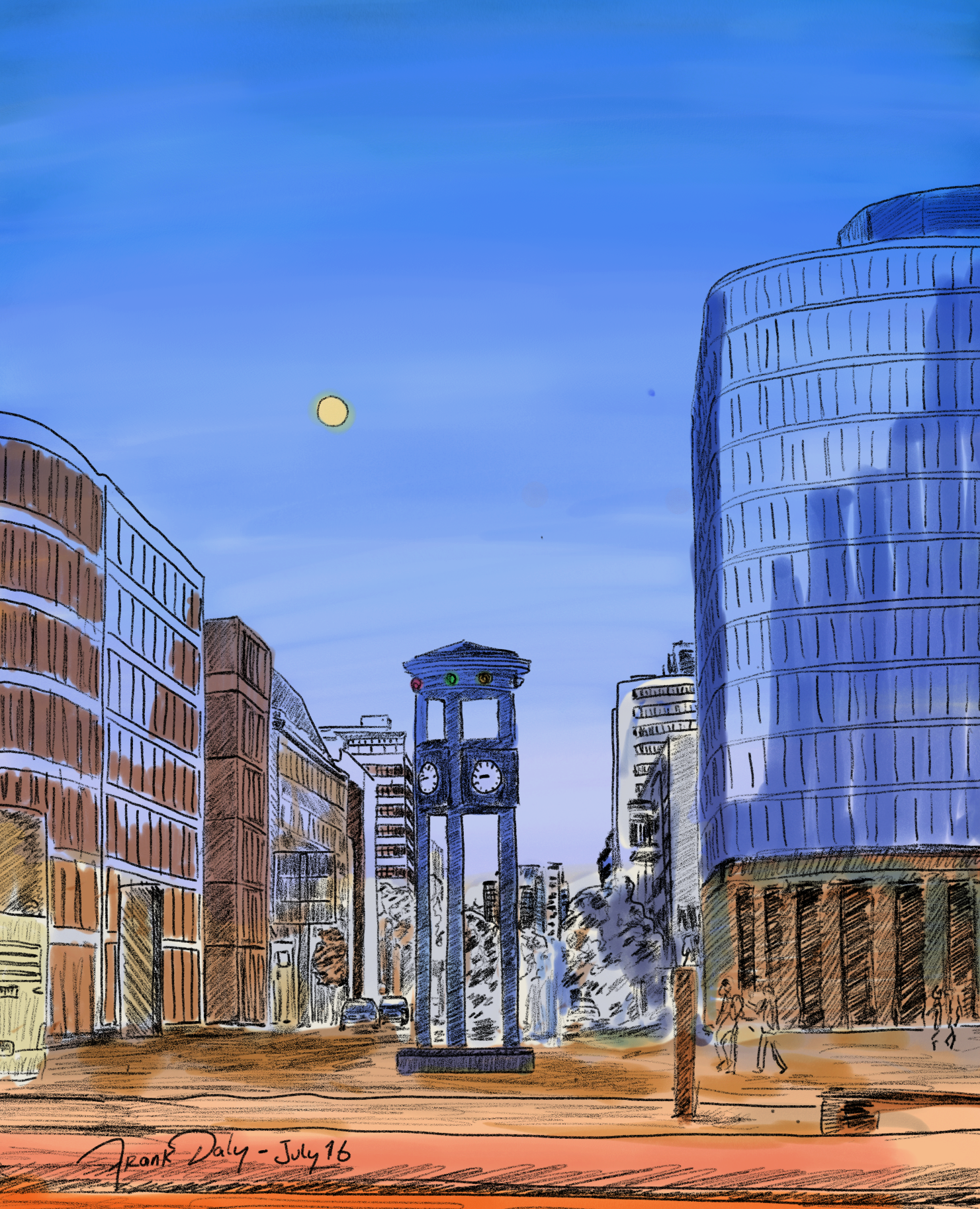 Clock at Potsdamer Platz