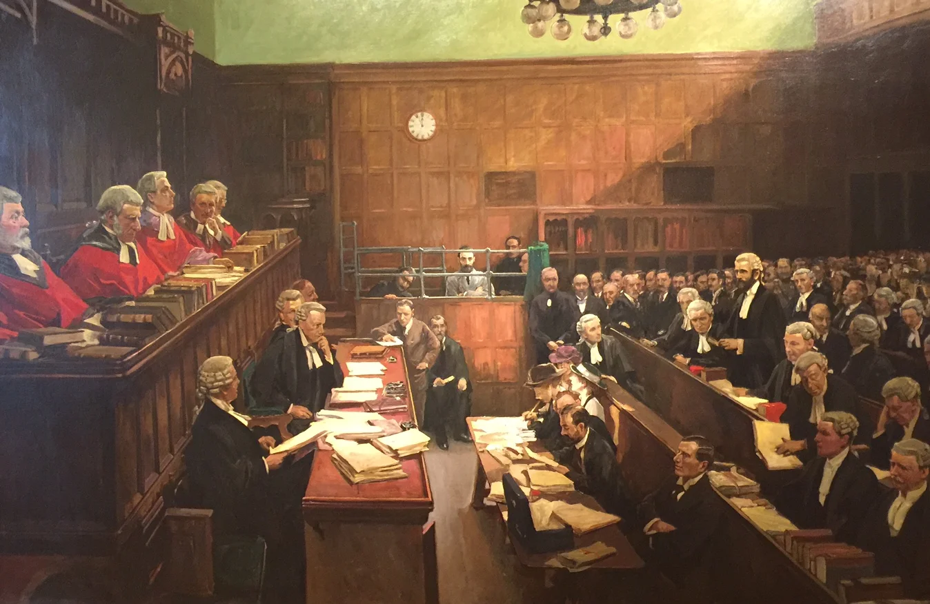The Trial of Roger Casement by Sir John Lavery in the Hugh Lane Gallery