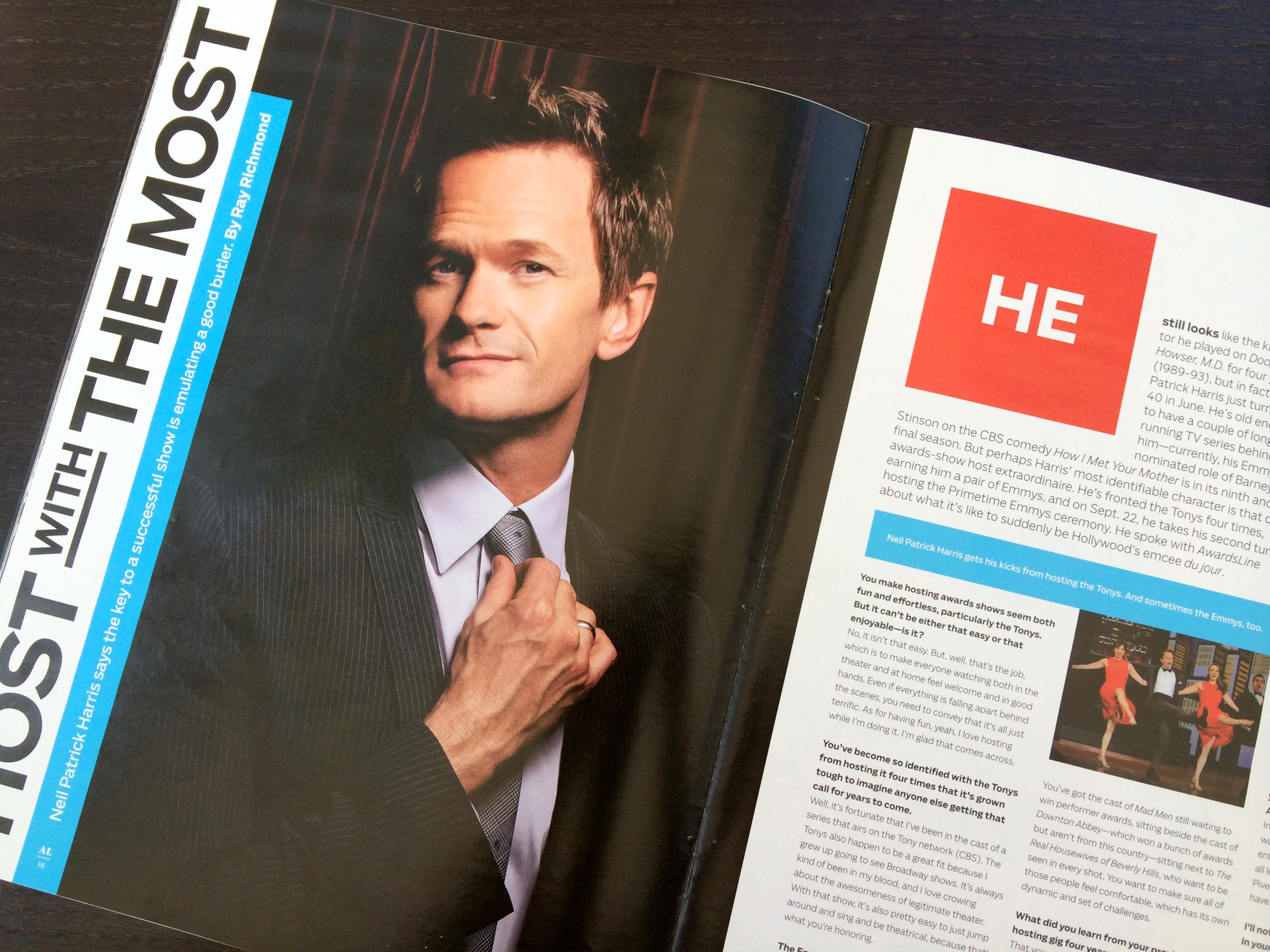 Emmy host Neil Patrick Harris photographed by Aaron Fallon