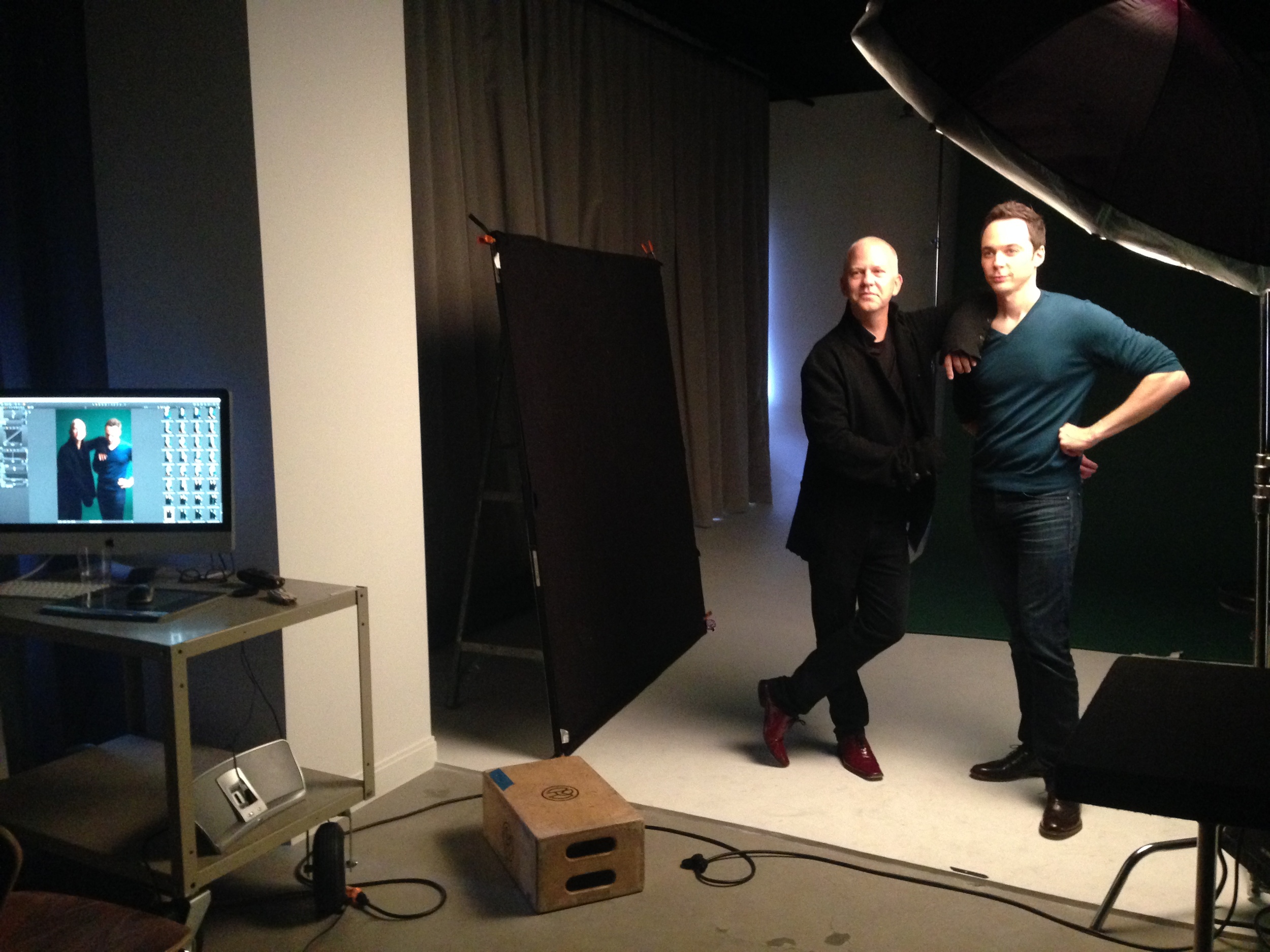 Ryan Murphy (showrunner for American Horror Story and The Normal Heart) with Jim Parsons (Big Bang Theory and The Normal Heart).