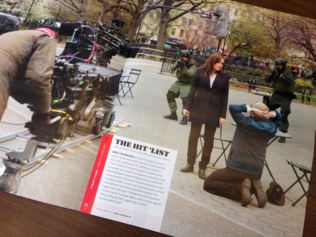 Each issue begins with The First Take, a full spread, behind-the-scenes look at a contending show.
