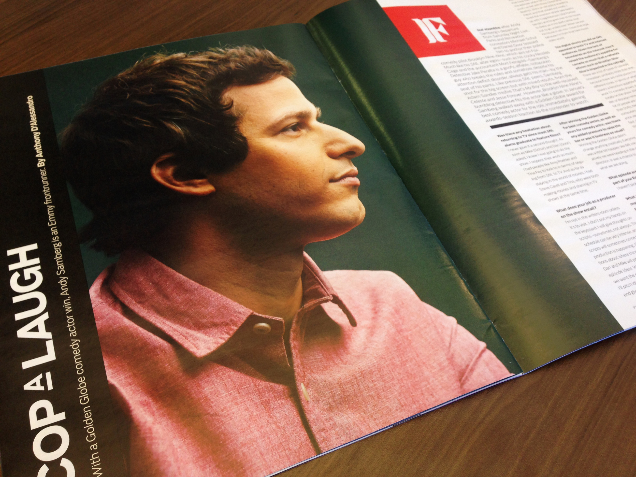 Andy Samberg (Brooklyn Nine-Nine) photographed by J.R. Mankoff