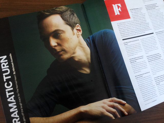 Jim Parsons (The Normal Heart) photographed by J.R. Mankoff