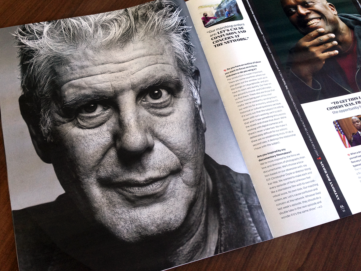 Anthony Bourdain (Parts Unknown) photographed by Mark Mann