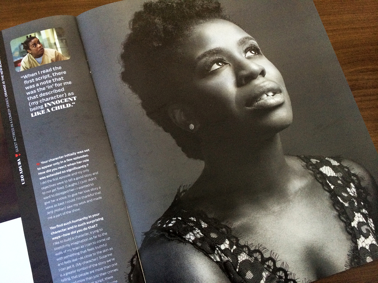 Uzo Aduba (OITNB), photographed by Mark Mann