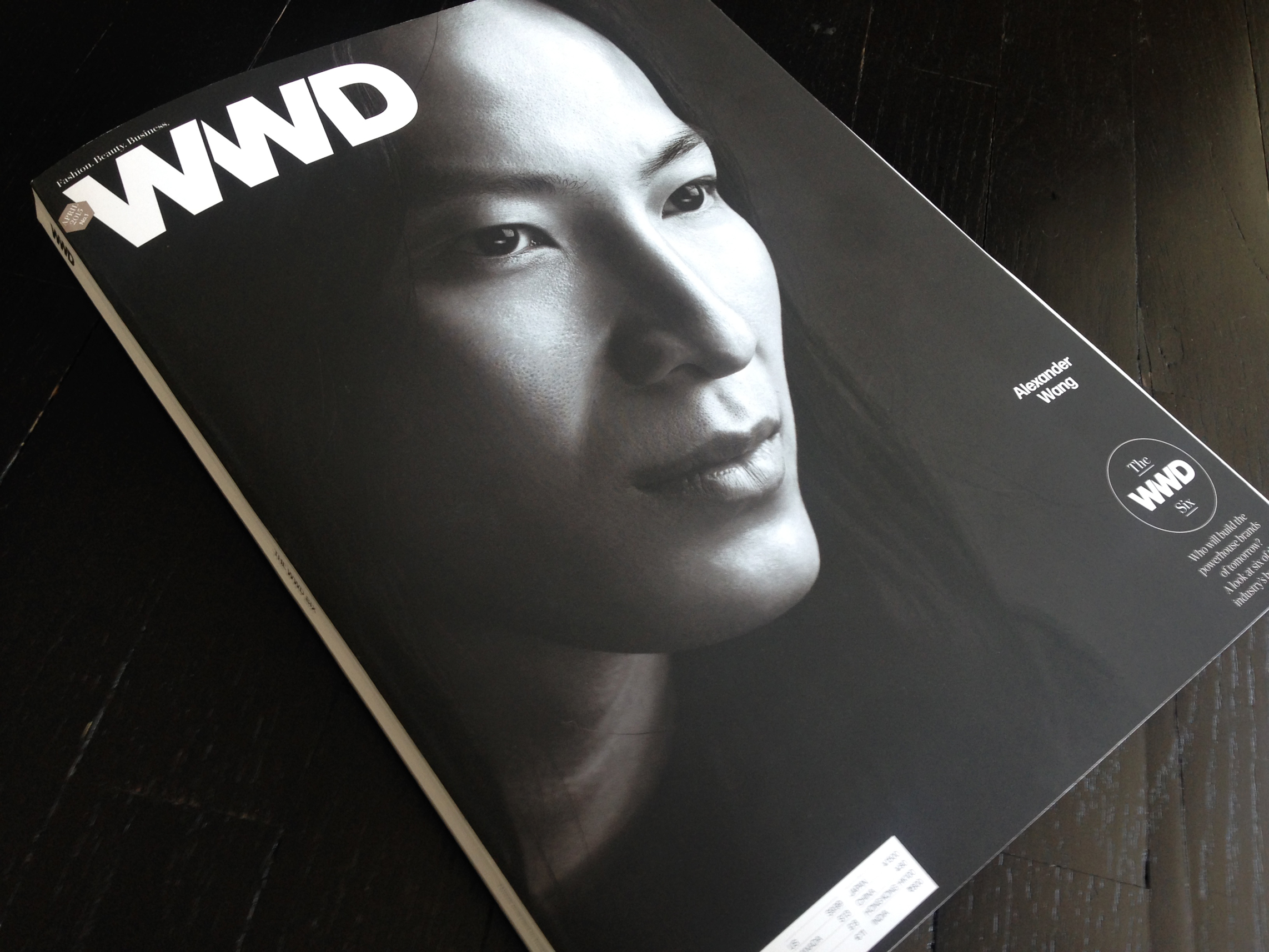 Alexander Wang on cover A of a split-run. Photograph by Nigel Parry.