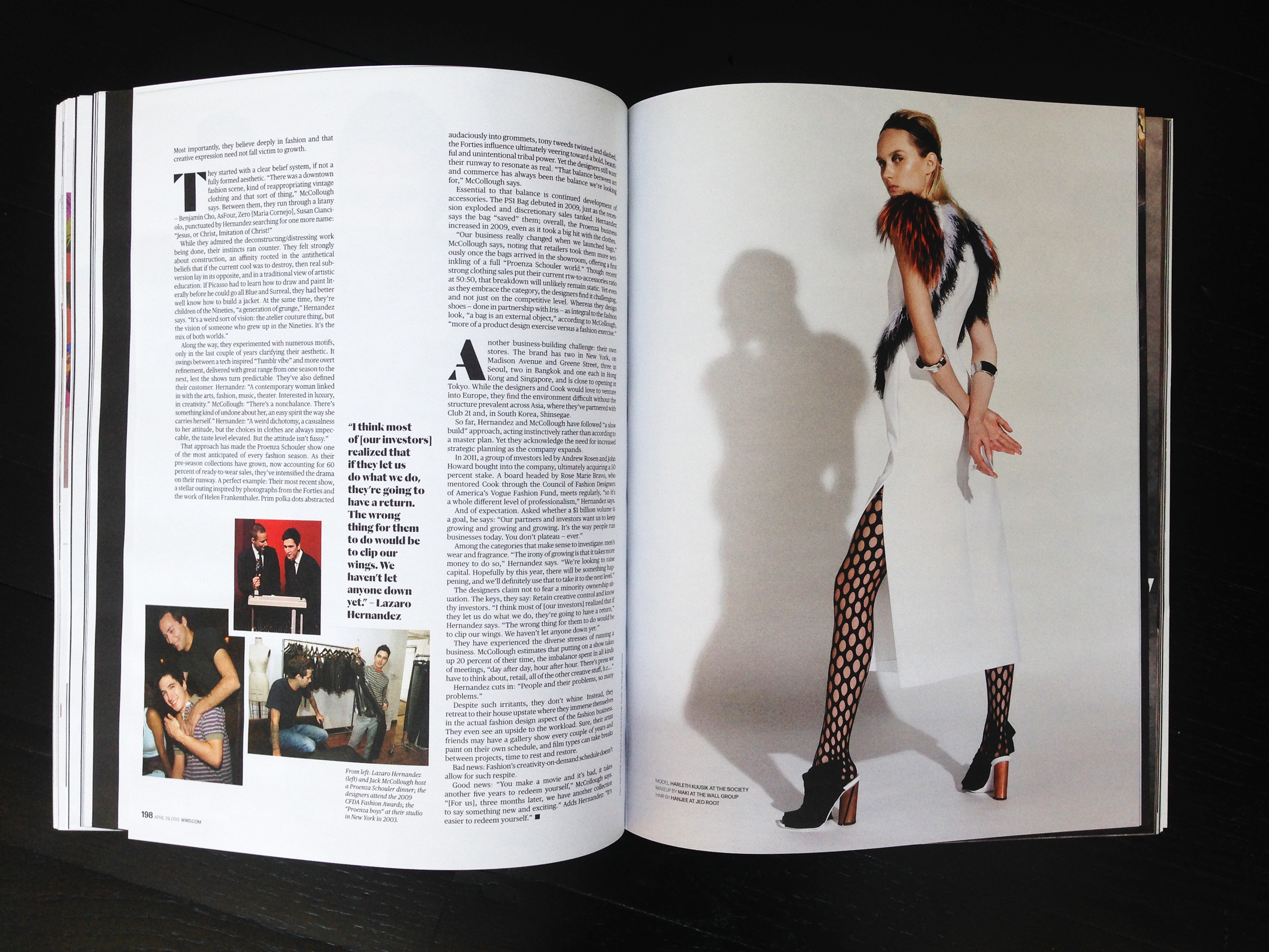 Harleth Kuusik photographed by Nigel Parry, my favorite image of the relaunch issue. We got a better shadow with Harleth's head in profile facing the gutter, but I love this pose and glance. 