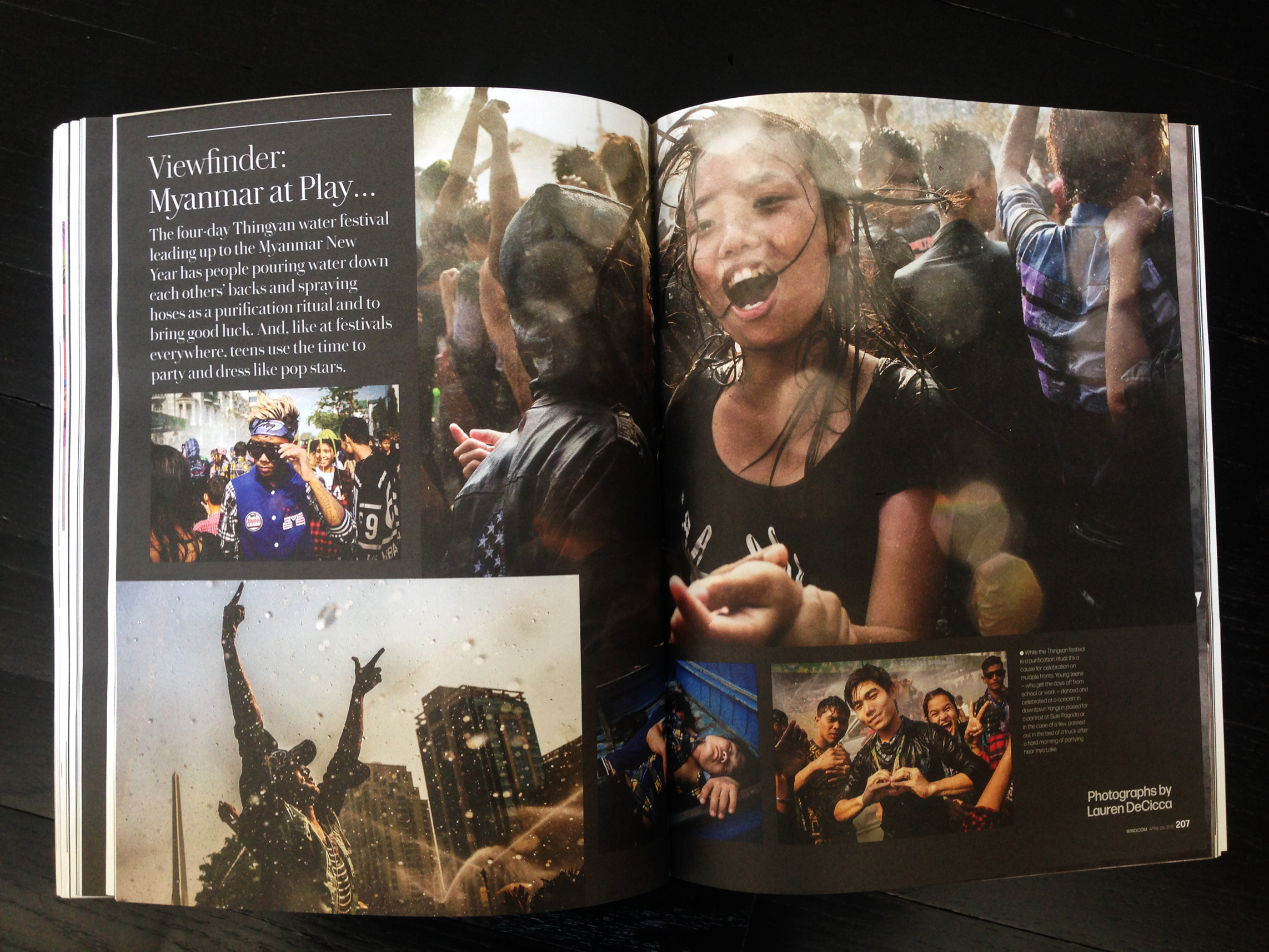 First spread of Viewfinder, a weekly photo essay. 