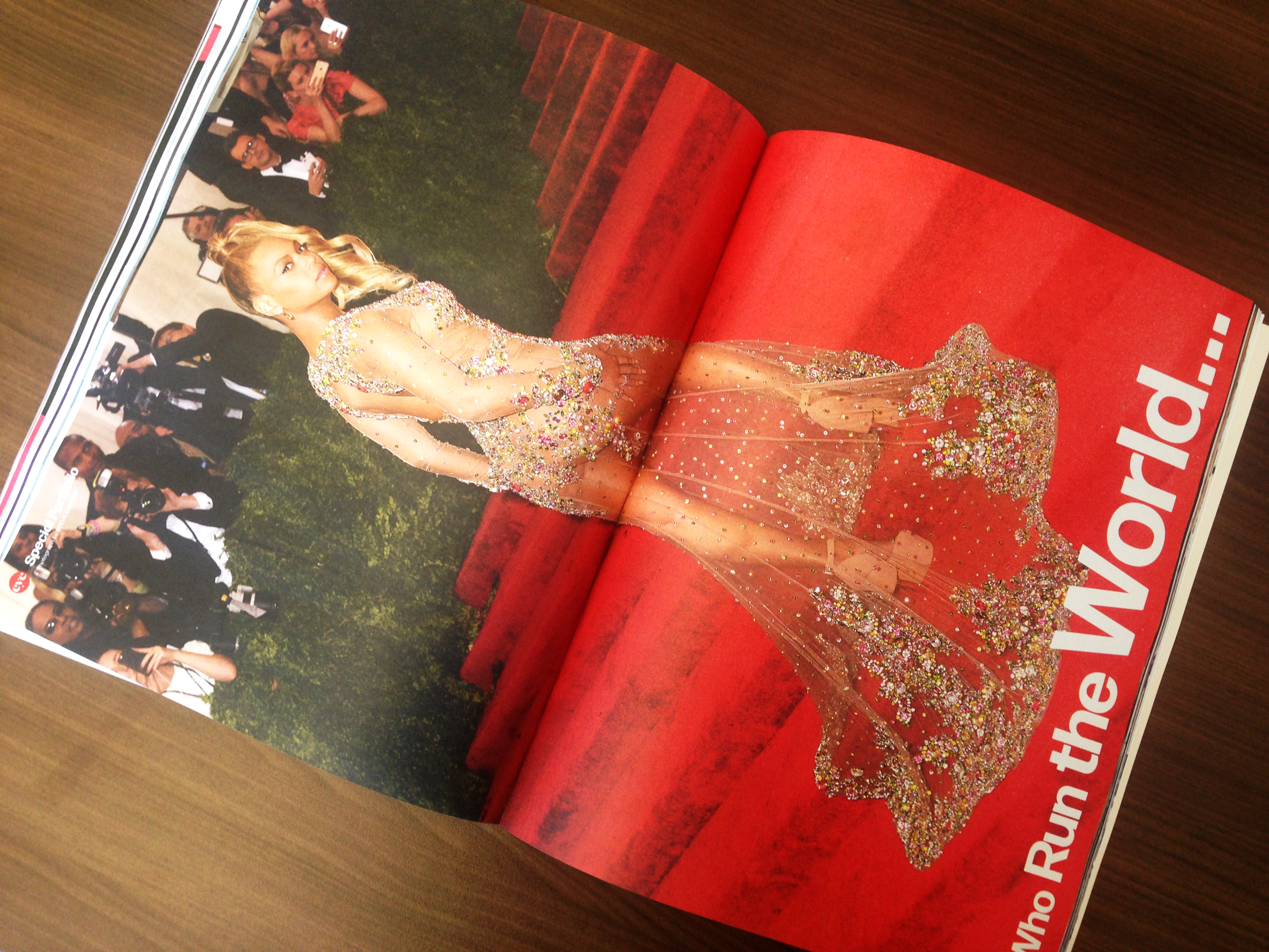 Beyonce on the red carpet of the Met's annual Costume Gala. Photo by Steve Eichner.