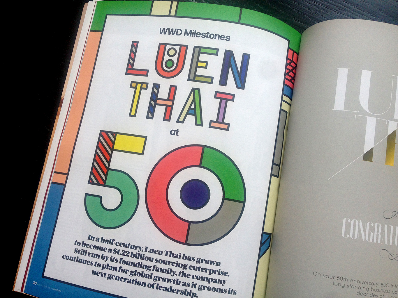 Special package for Hong Kong-based supply-chain company Luen Thai, art directed by Christa Guerra.