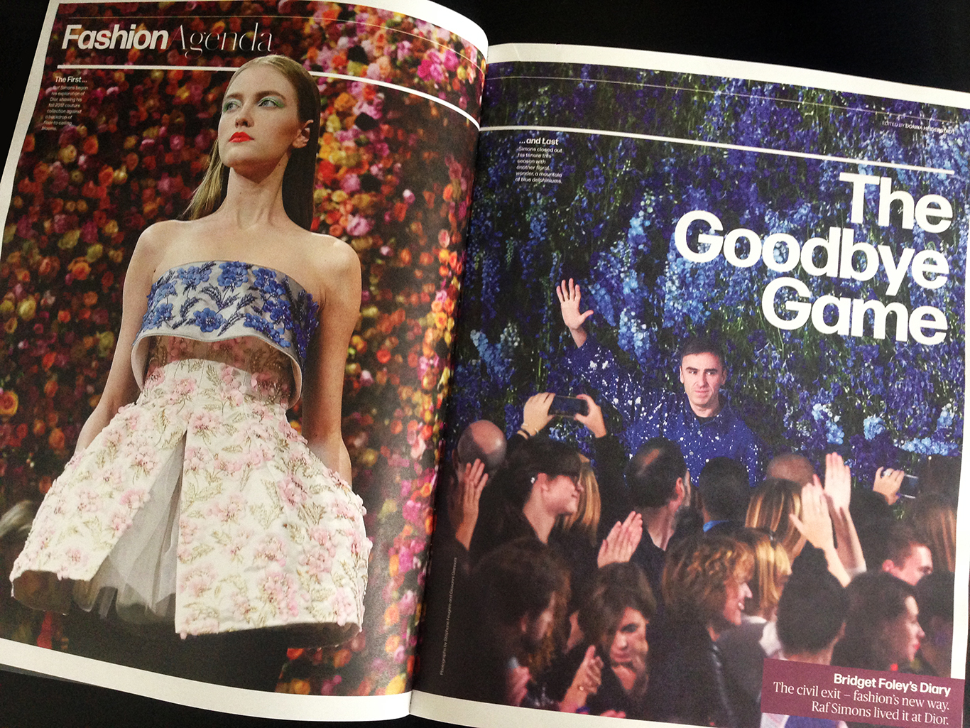 Raf Simons departs Dior. Layout by Nick Mrozowski