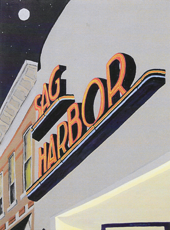 Barbara Hadden, Sag Harbor Cinema , oil on canvas, 24 x 18"