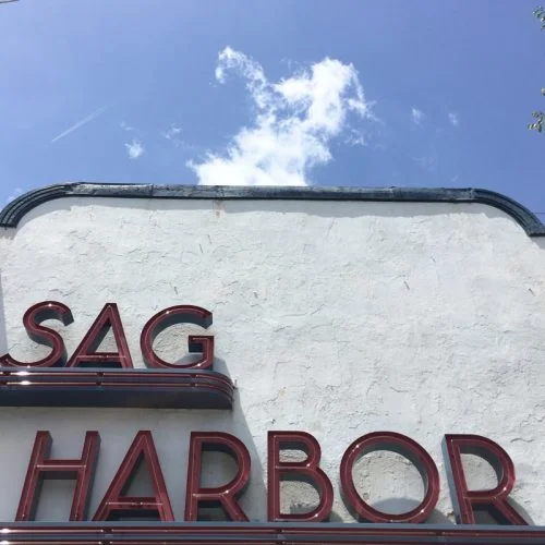 The Sag Harbor Cinema Sign. Bob Weinstein photos.