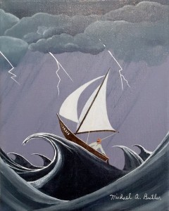 Michael Butler, Tempest-Tossed, acrylic on canvas