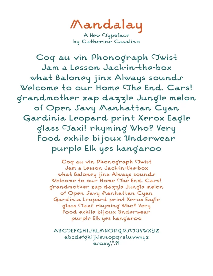 Typeface Design, Mandalay