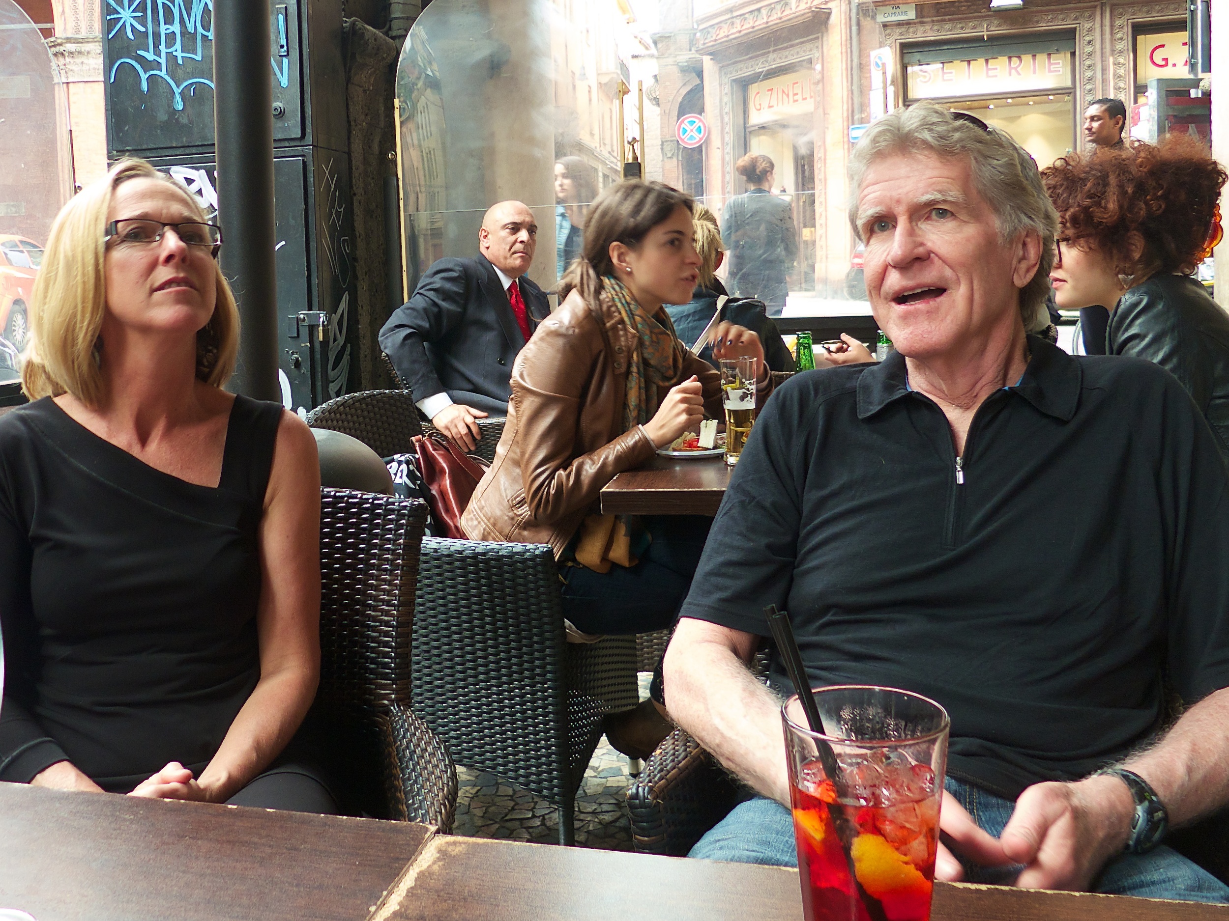 Enjoying the pre-theater Passeggiata