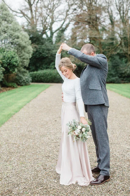 Bridal Separates Sweater Skirt Wedding Dress Wool Hand Knitted