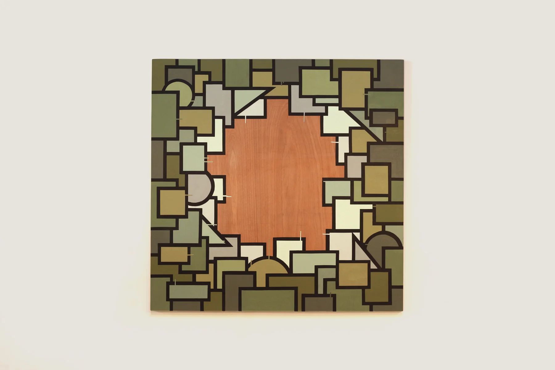 Inward, 2015 48" x 48" Enamel on Wood Panel