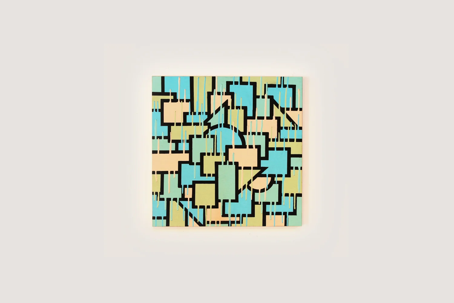 Ice Cream Paint Job, 2014 24" x 24" Enamel on Wood Panel