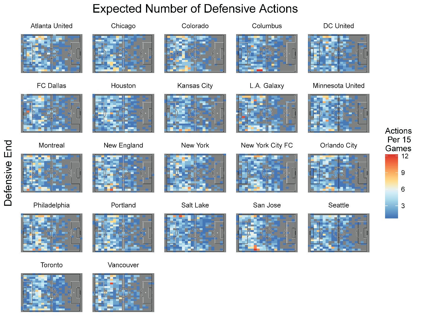 Results are per 15 games because most teams have played 15 games so far this season.