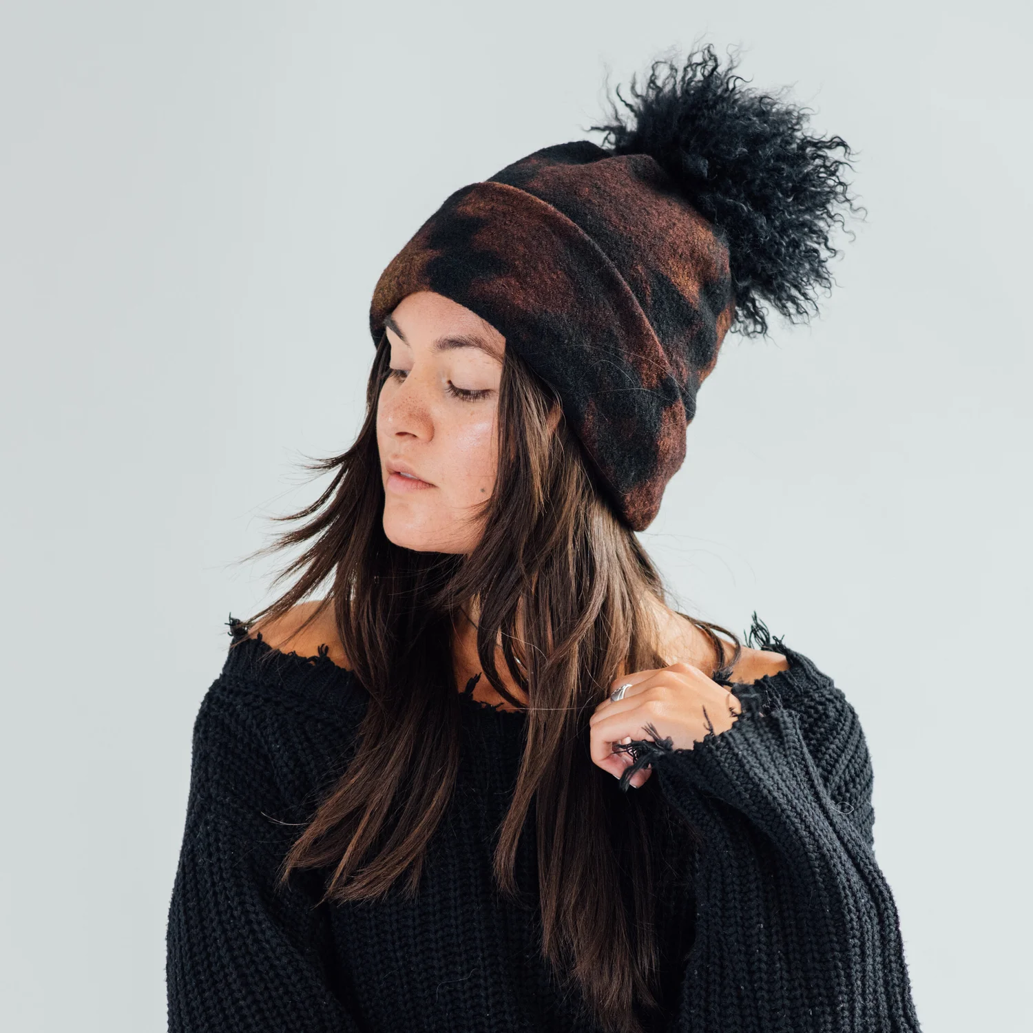 Aura Beanie // Onyx Shibori — ARAE