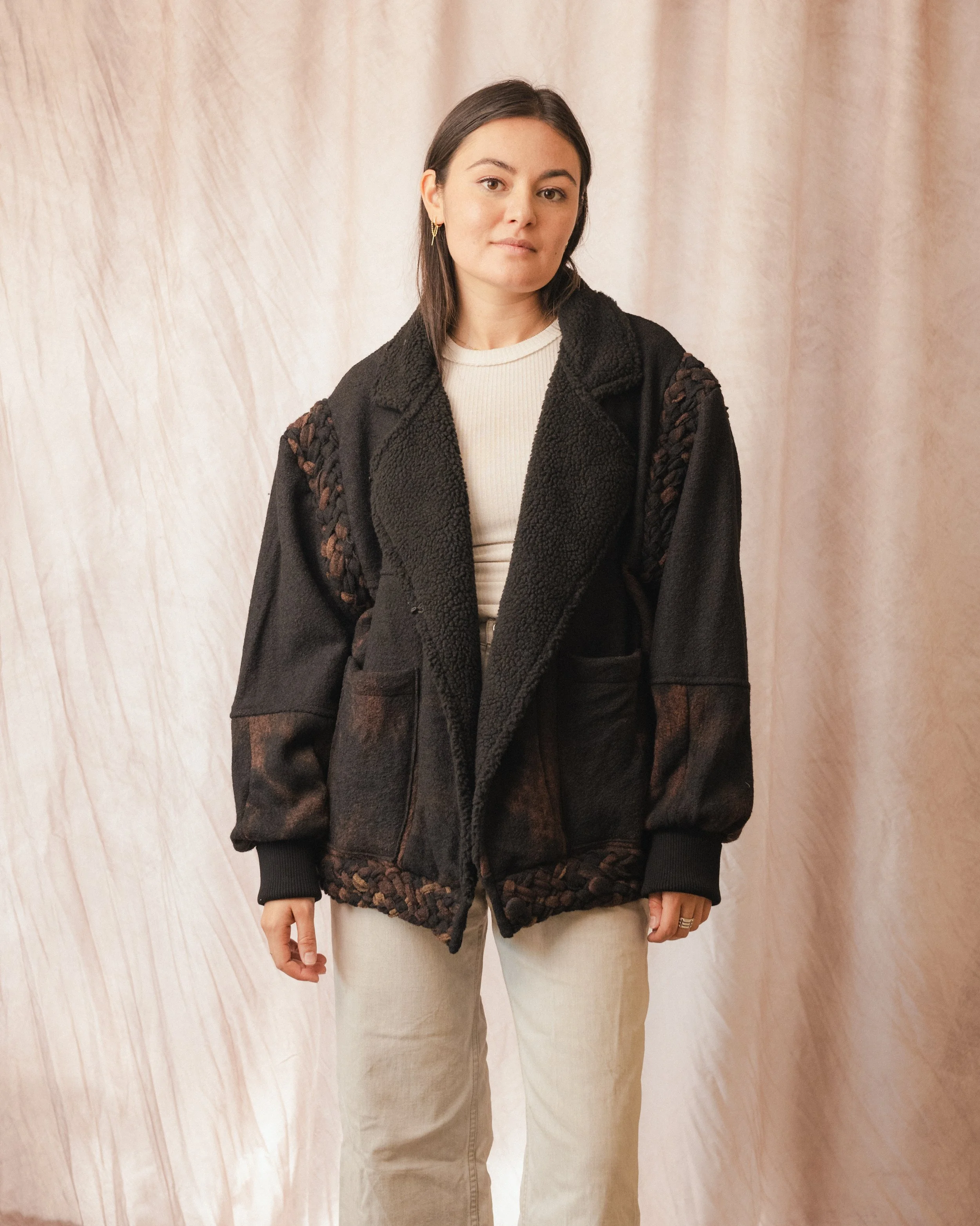 Varsity Jacket in Onyx Shibori S/M