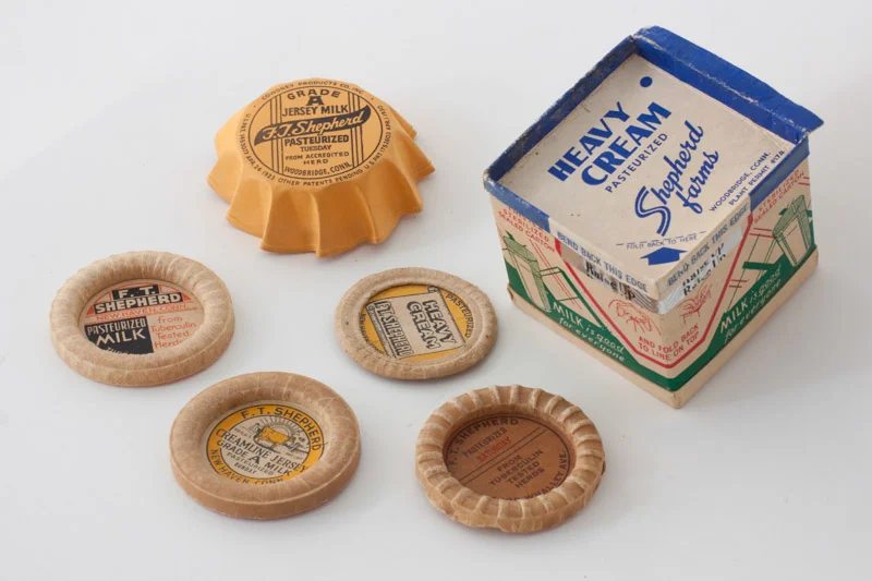 Milk Bottle Caps and Milk Carton