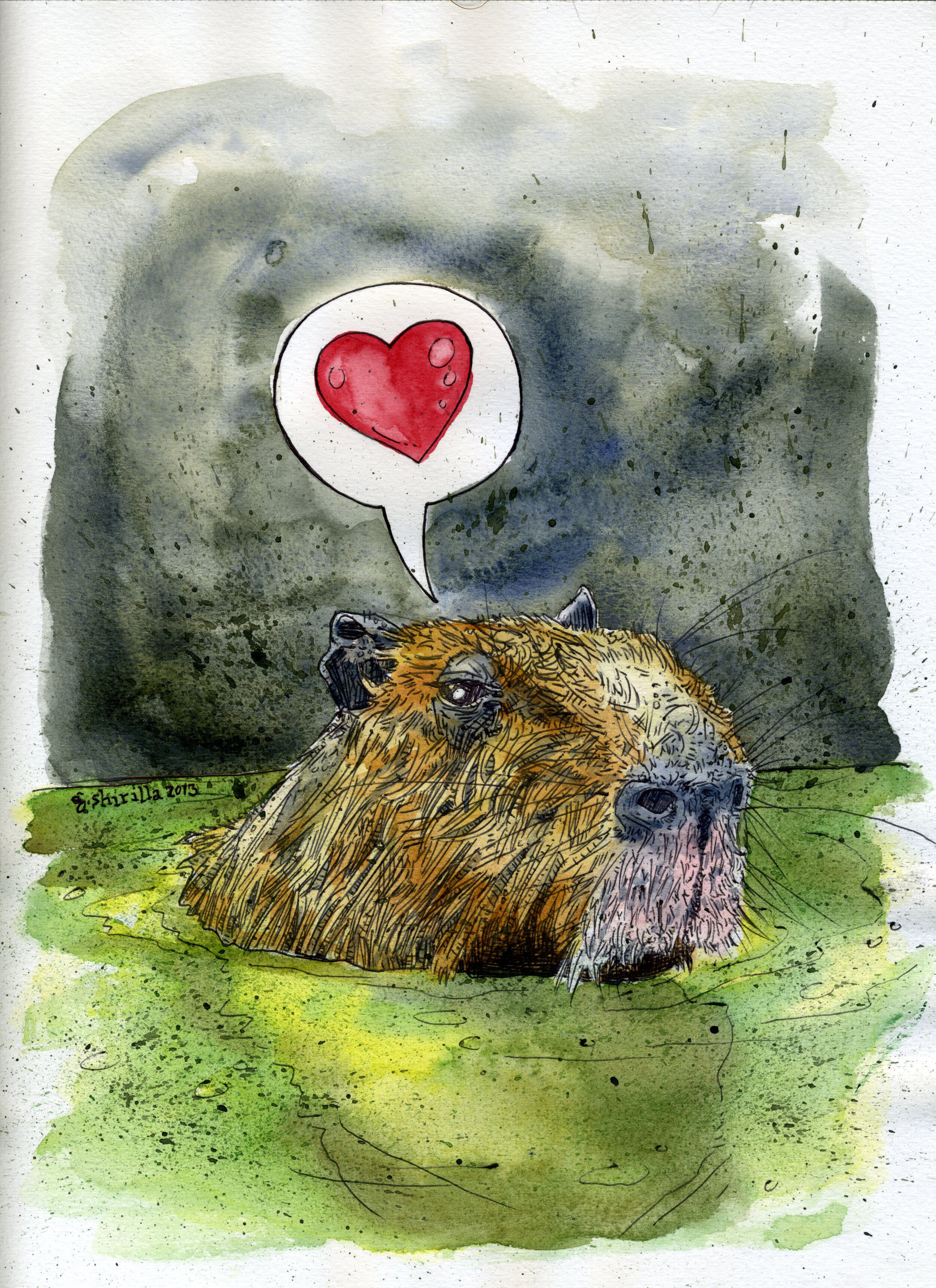 "Capybara Loves You" 2013