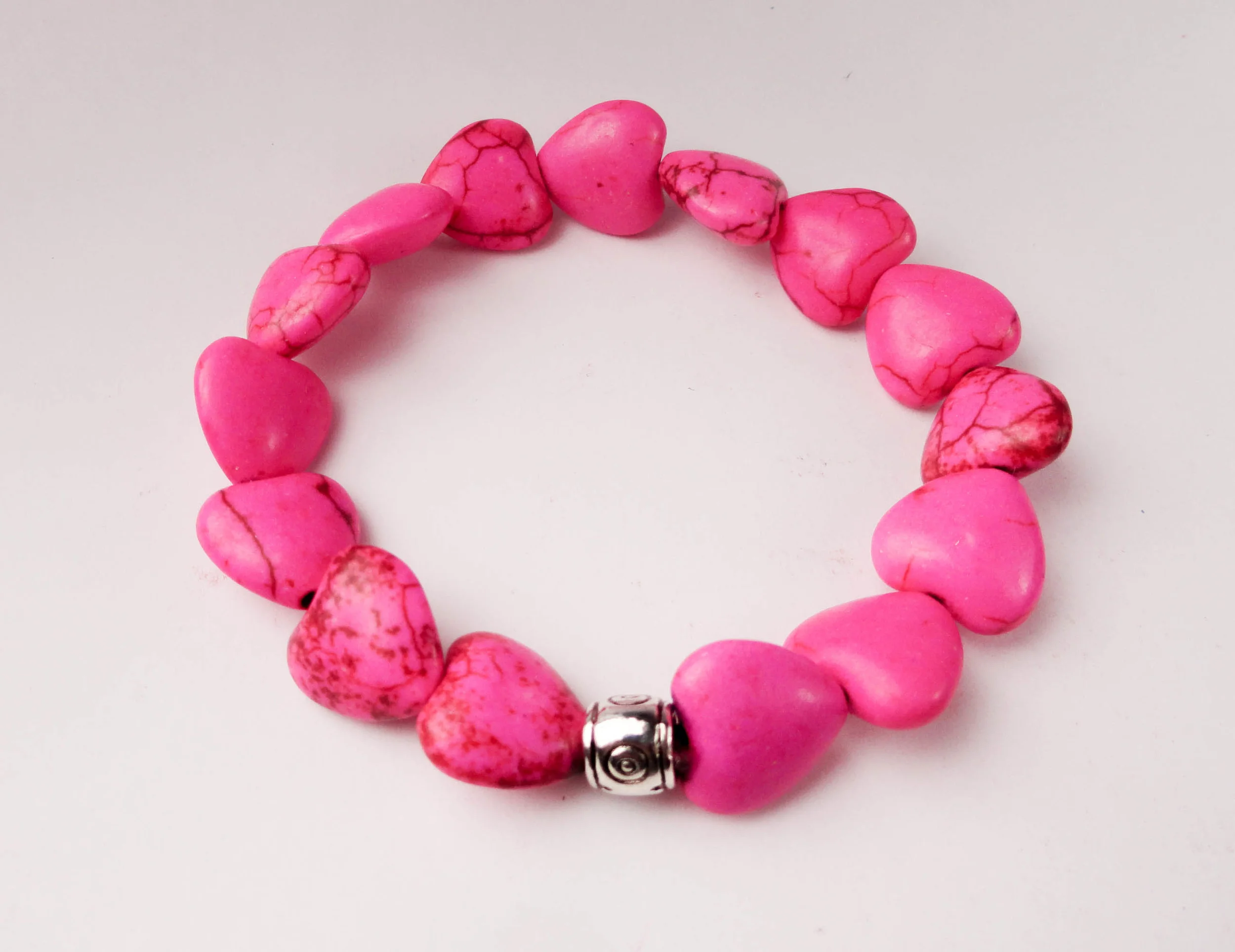 bright pink turquoise stone bracelet birthdays
