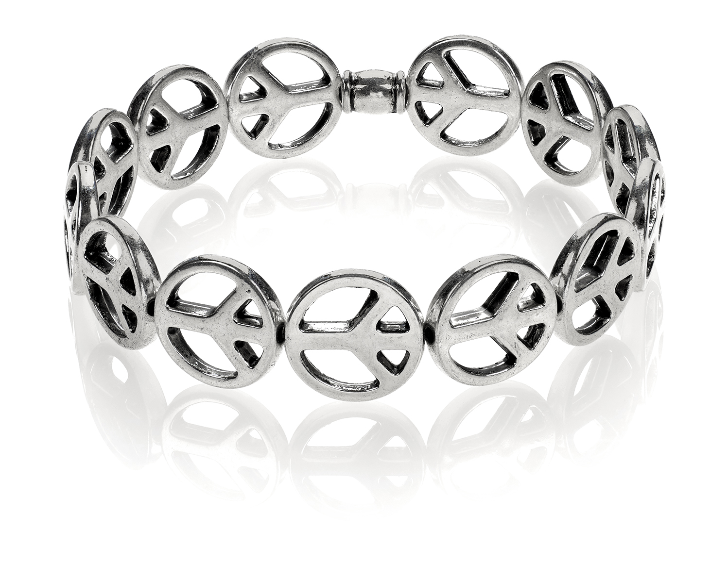 Tony Pettinato - Peace Signs_Silver Bracelet.jpg