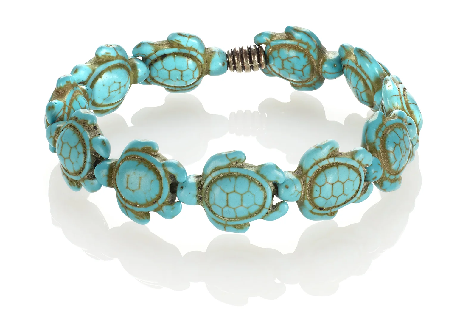 Turquoise turquoise stone save the sea turtle bracelet
