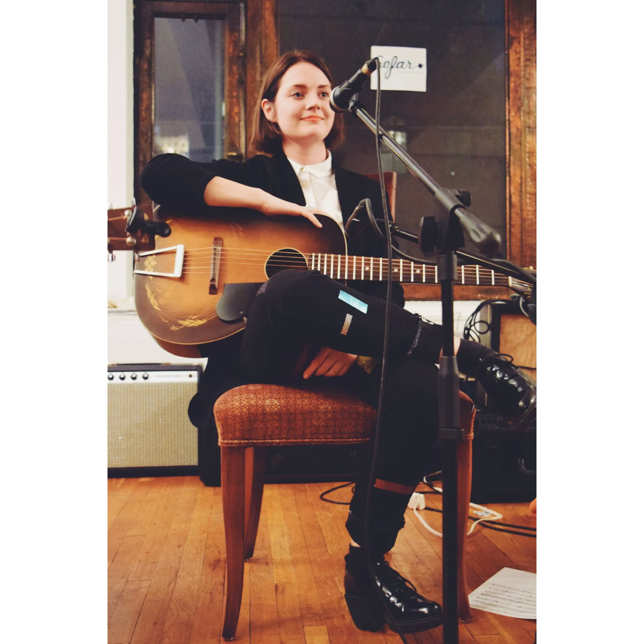 pic of me at Sofar Sounds basking in the quiet and the love