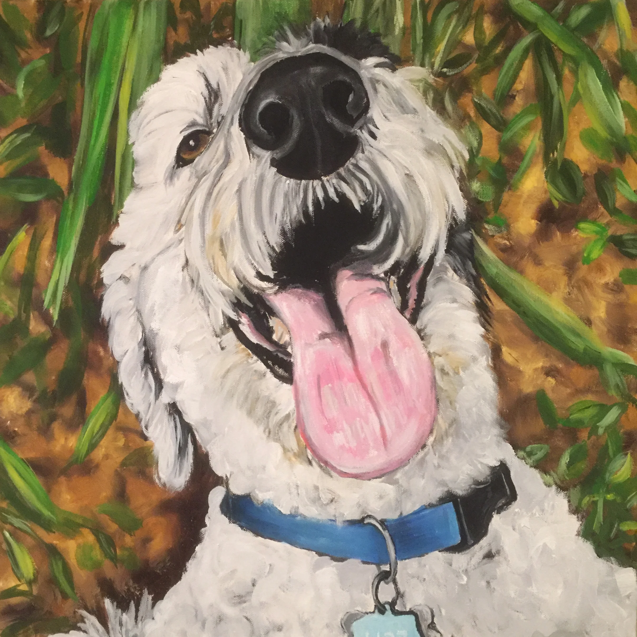 "Yaz" 16 x 16" Oil on Canvas