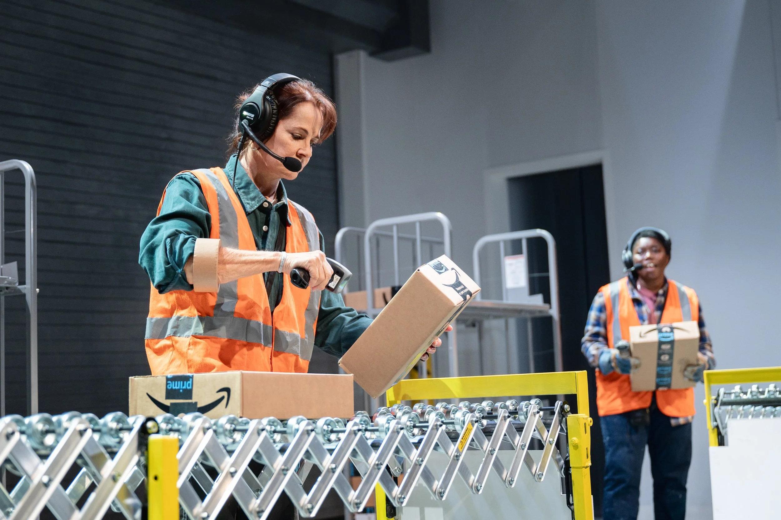 IN THE AMAZON WAREHOUSE PARKING LOT