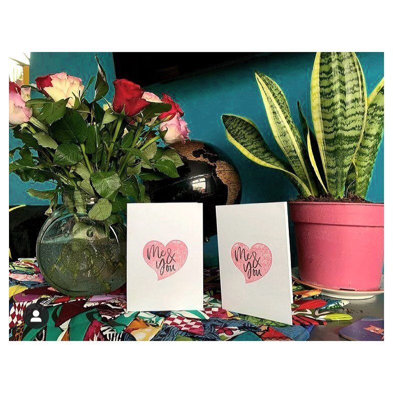 ~ In use ~ Day 12 #marchmeetthemaker I absolutely love seeing customer photos of my cards and stationery and this one is definitely my favourite so far this year ❤️. A lovely couple ordered each other the same card for Valentine&rsquo;s Day, how cute