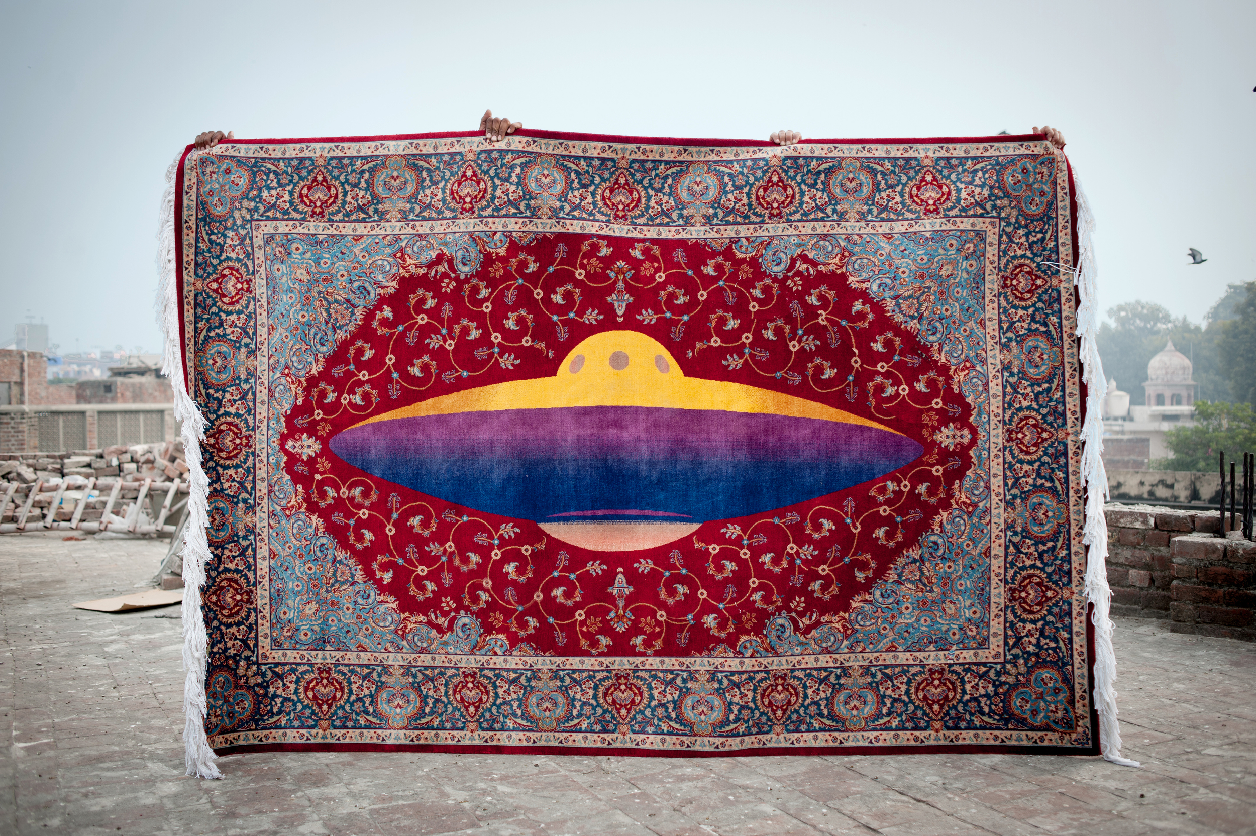 Insider Outsider #1. Material: Wool. 6' X 9'. 2016.
