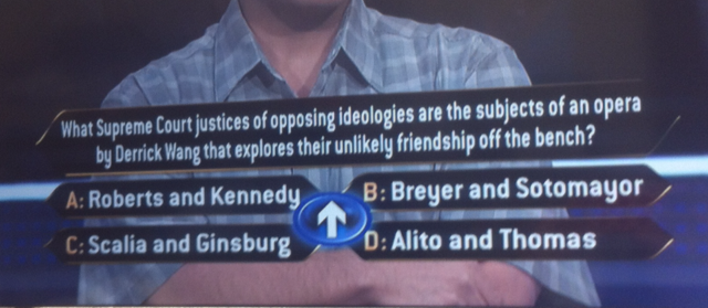 ‘Scalia/Ginsburg’ on ‘Who Wants to Be a Millionaire’